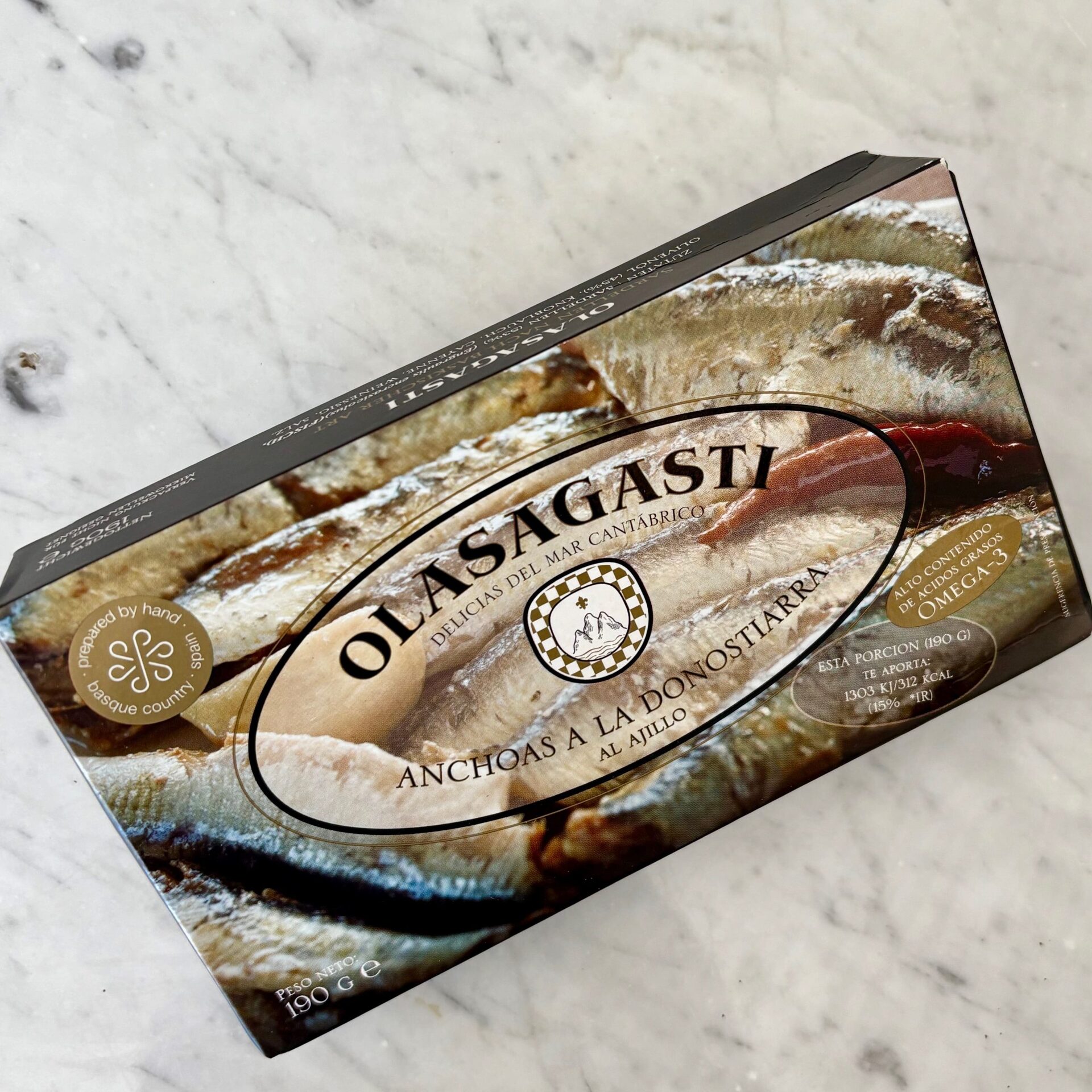 Olasagasti Cantabrian Anchovies a la Donostiarra