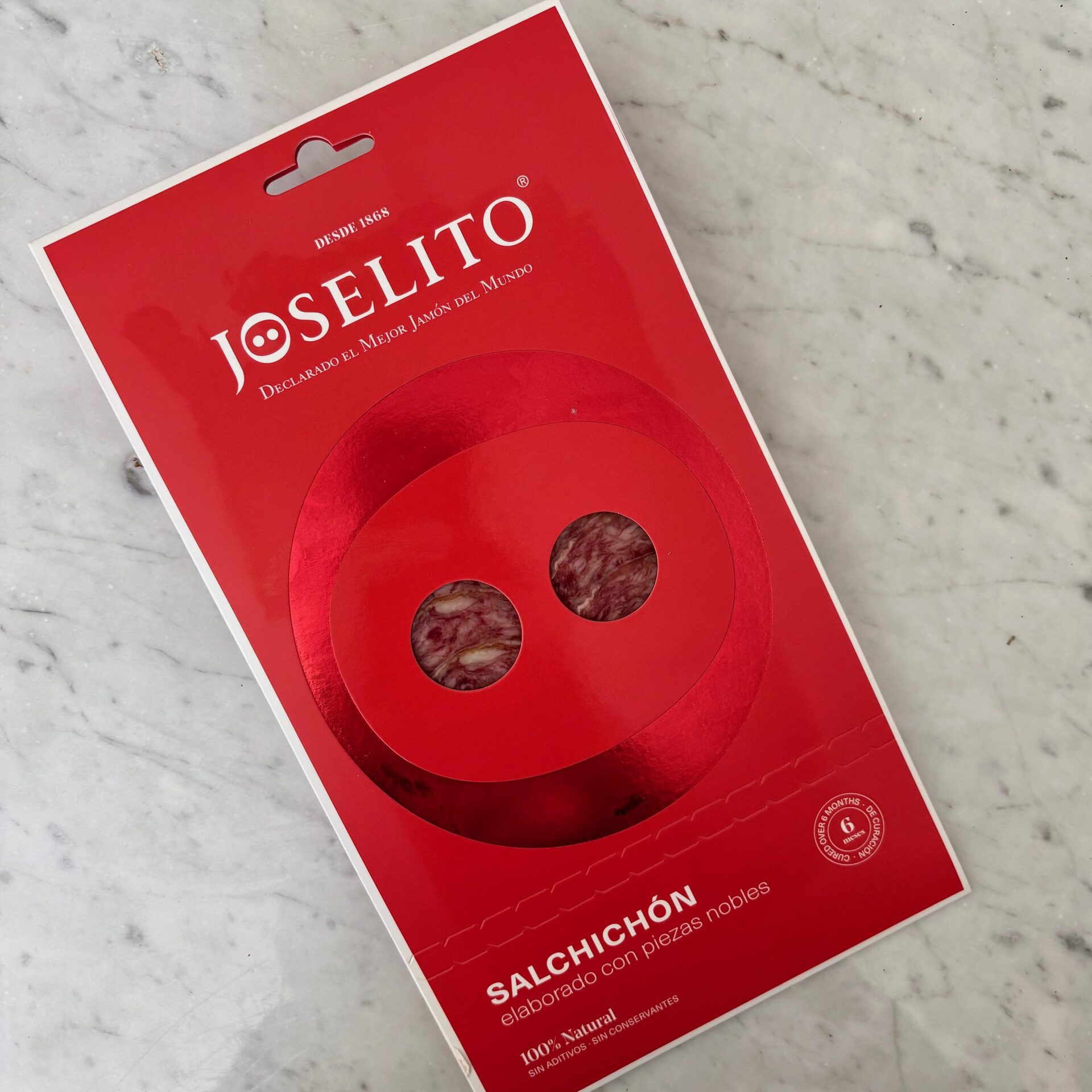 Salchichon Iberico 100% de Bellota, pre-sliced pack