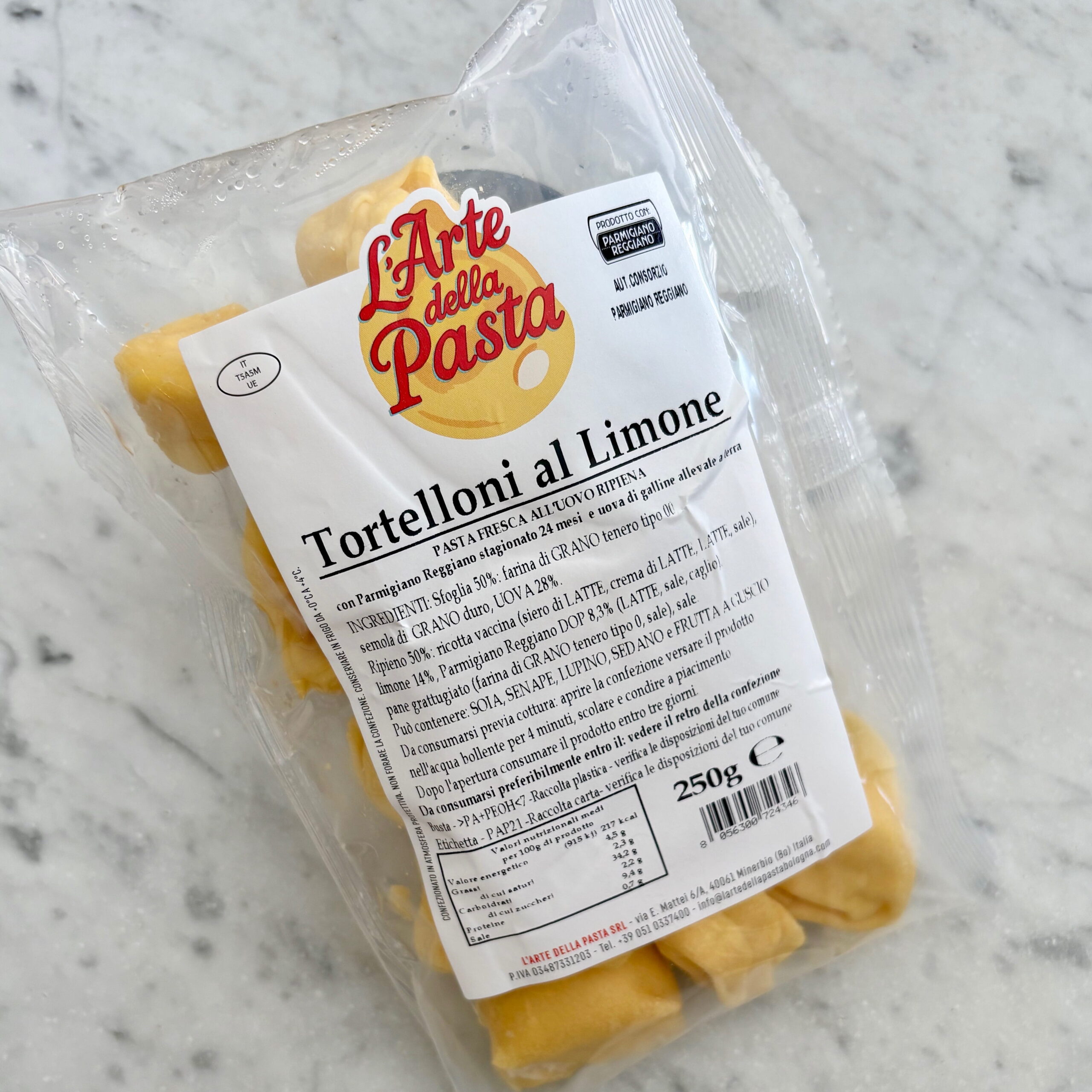 Fresh Tortelloni al Limone Egg Pasta